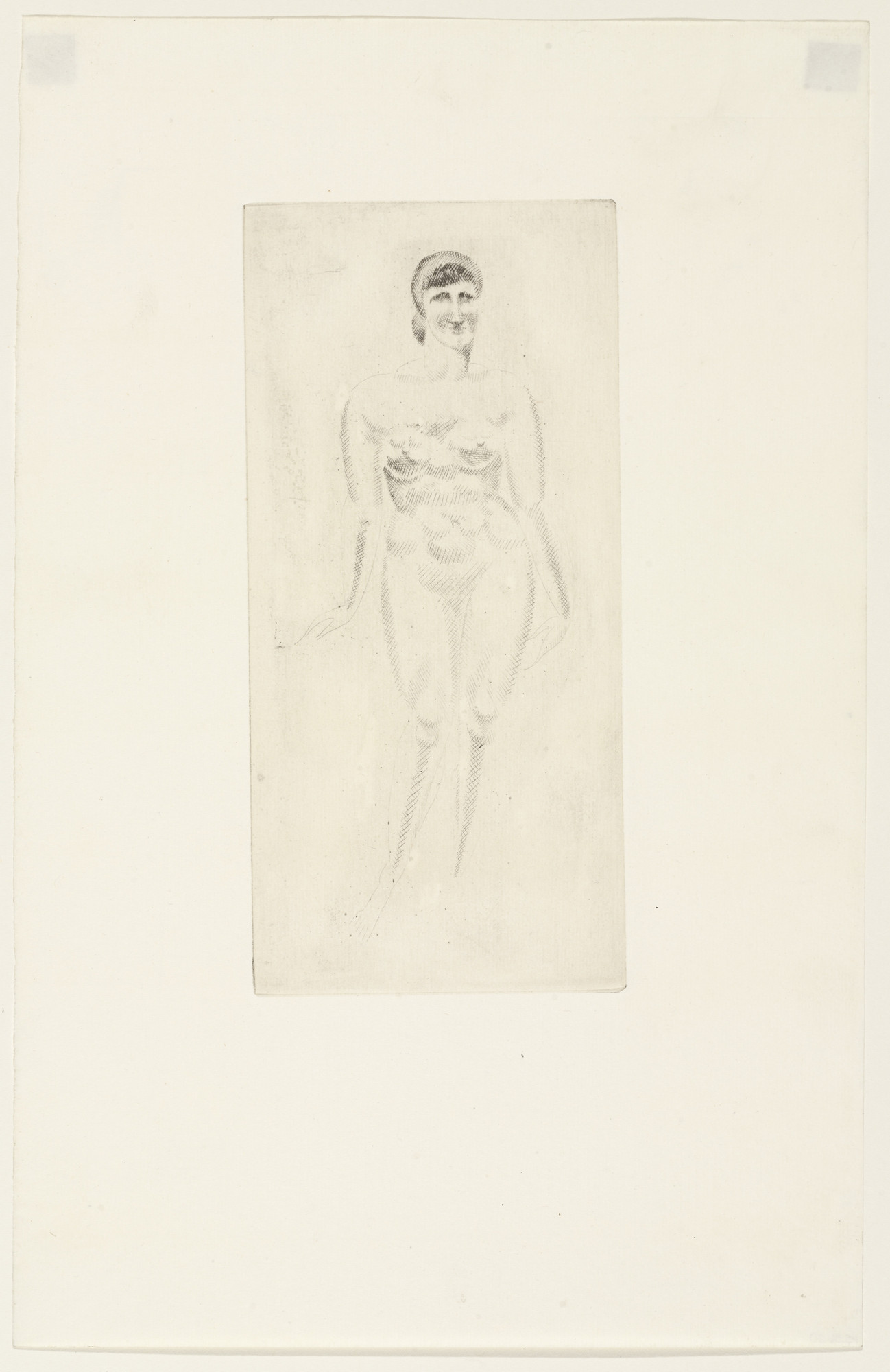 Elie Nadelman. Female Nude, Standing from The Drypoints of Elie Nadelman