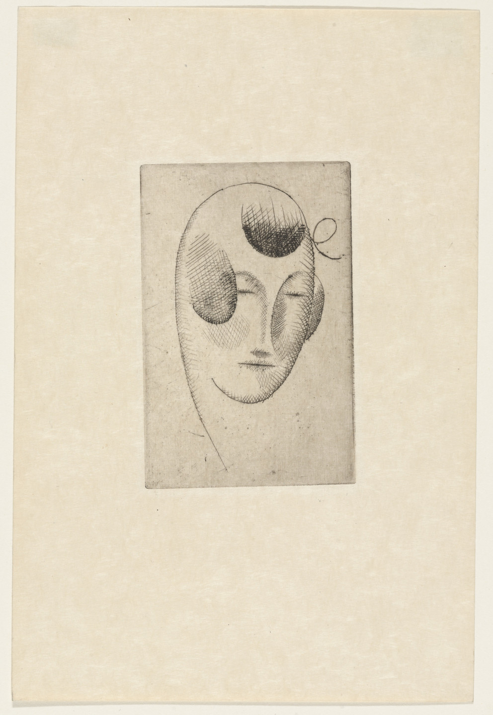 Elie Nadelman. Female Head from The Drypoints of Elie Nadelman. 1951, published 1952