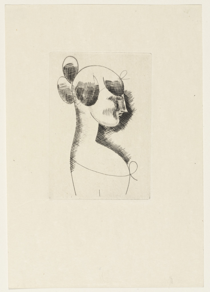 Female Head from The Drypoints of Elie Nadelman