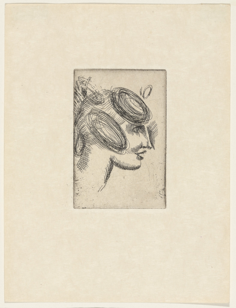 Female Head from The Drypoints of Elie Nadelman