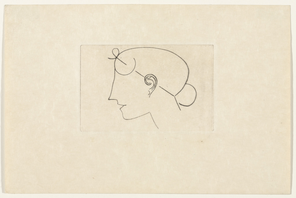 Female Head from The Drypoints of Elie Nadelman