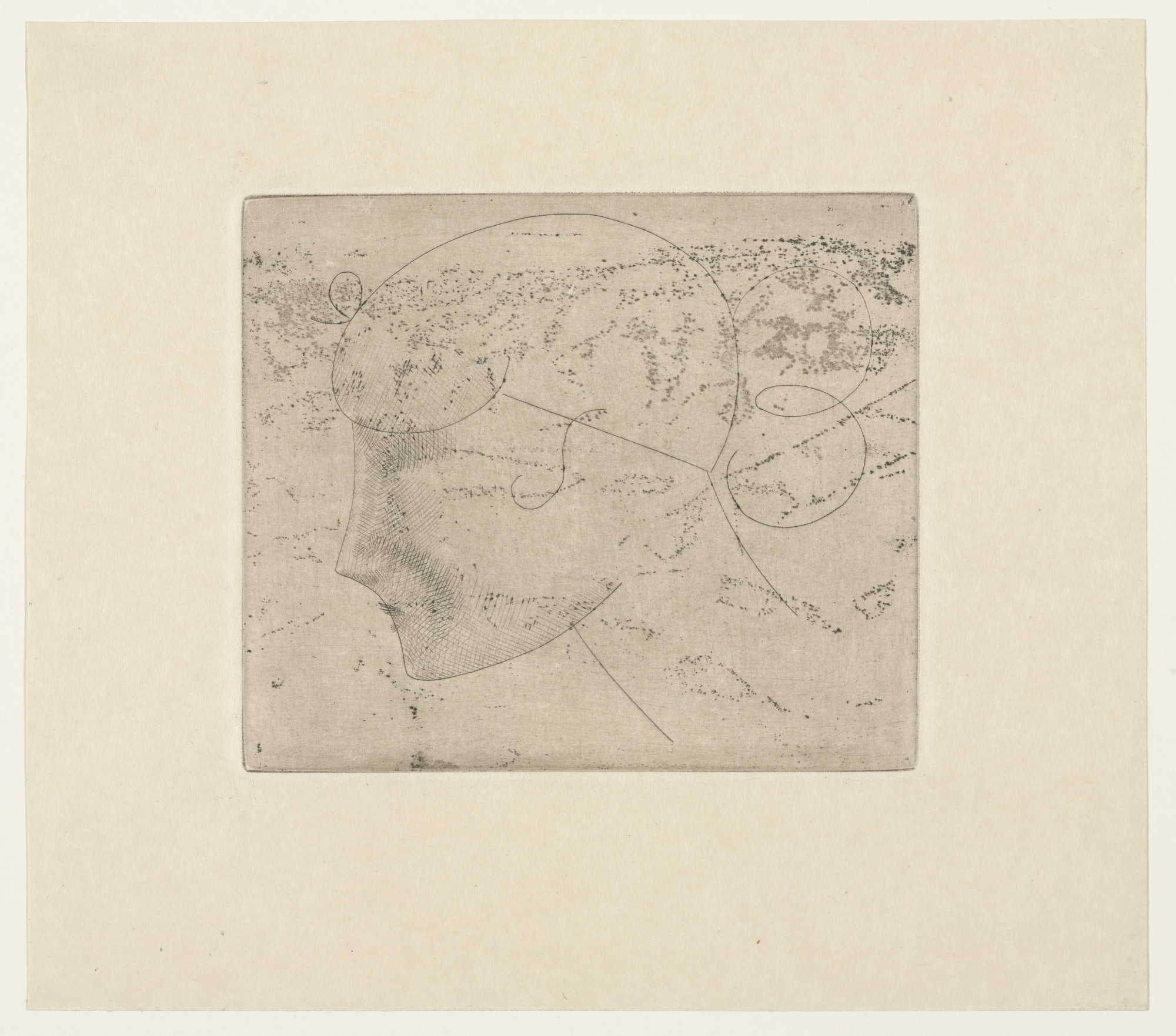 Elie Nadelman. Female Head from The Drypoints of Elie Nadelman