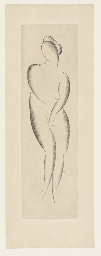 Female Nude, Standing from The Drypoints of Elie Nadelman