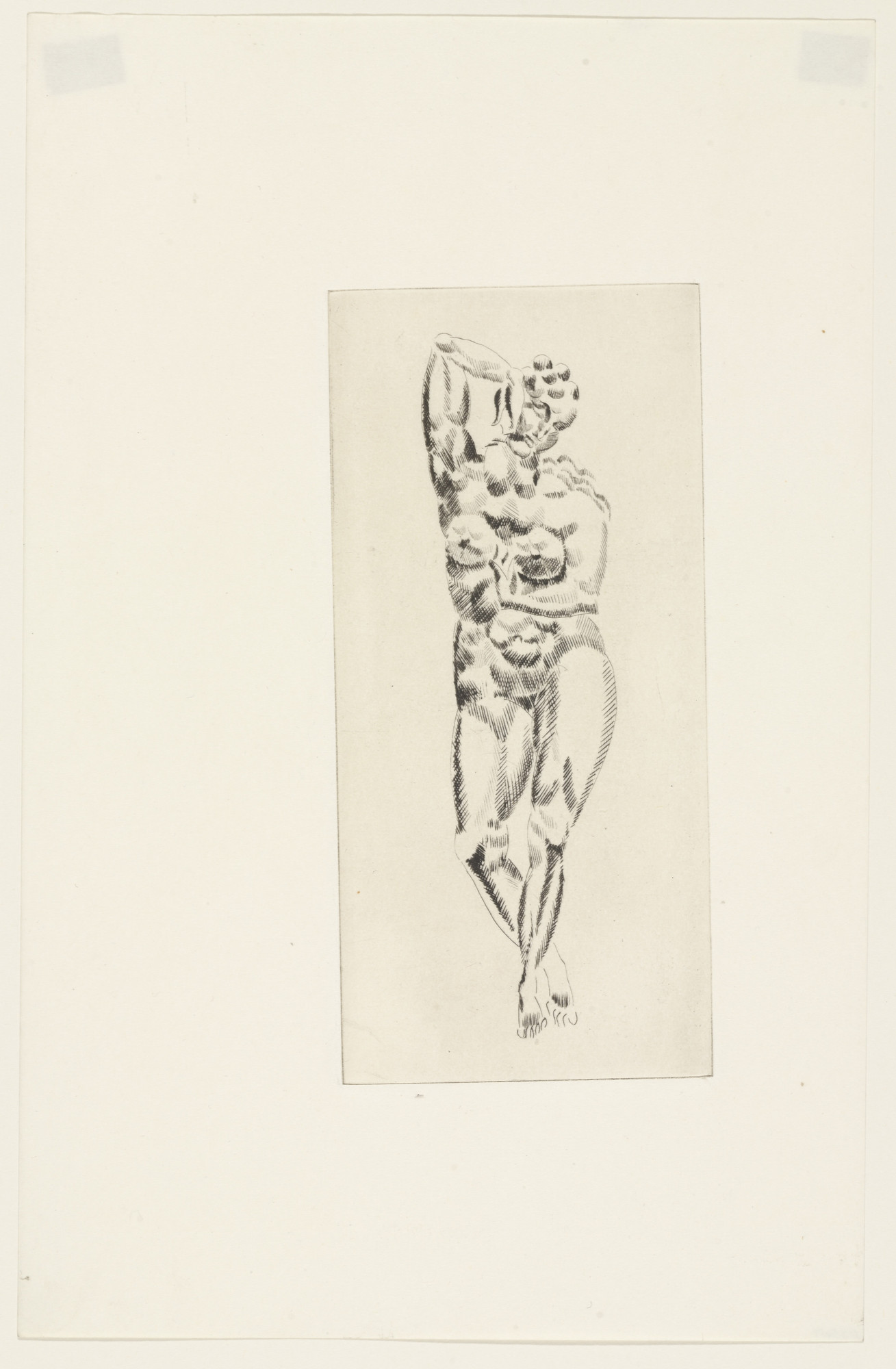 Elie Nadelman. Female Nude, Standing from The Drypoints of Elie Nadelman