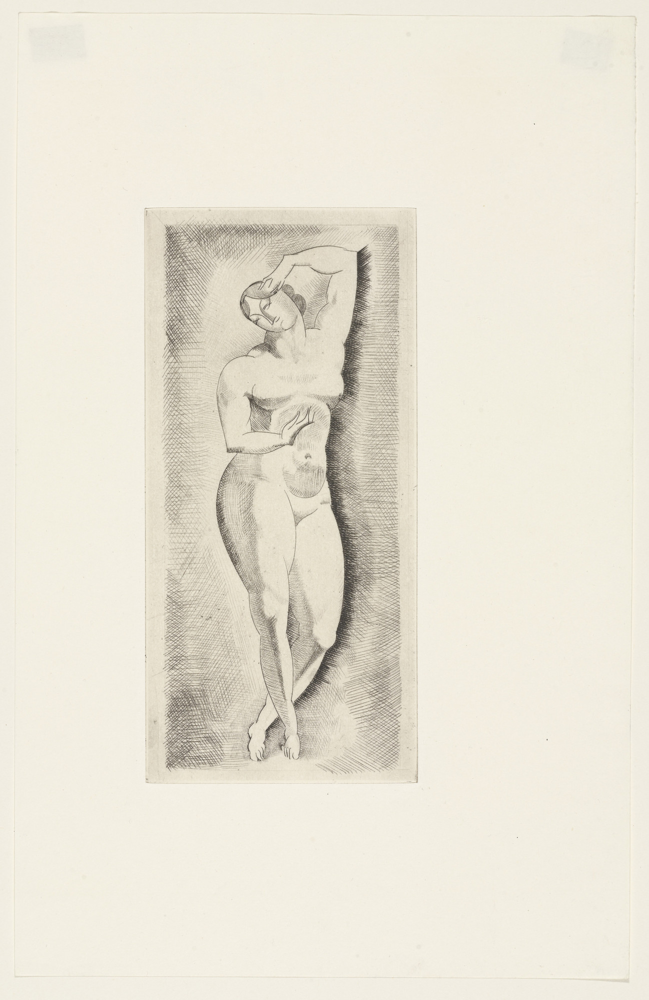 Elie Nadelman. Female Nude, Standing from The Drypoints of Elie Nadelman