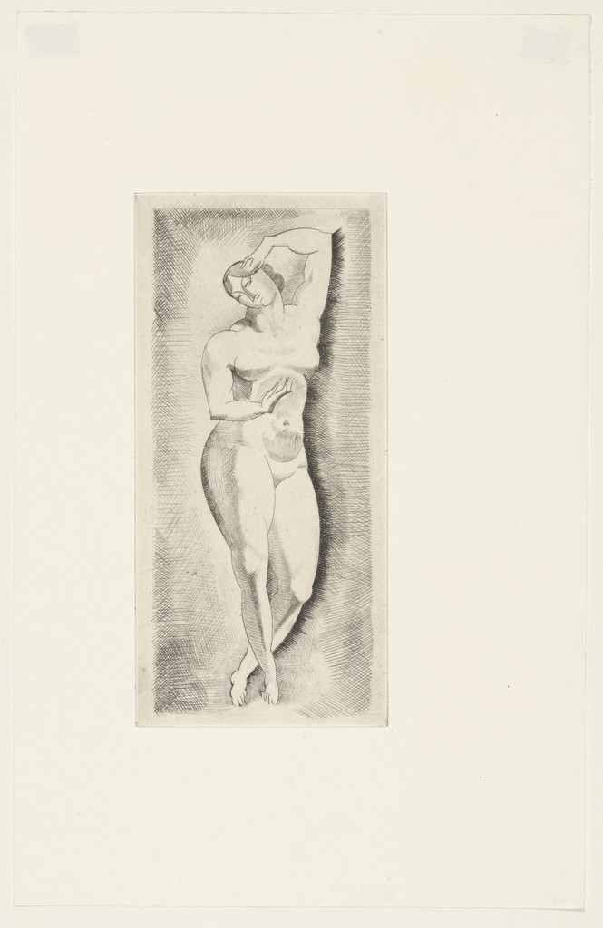 Female Nude, Standing from The Drypoints of Elie Nadelman