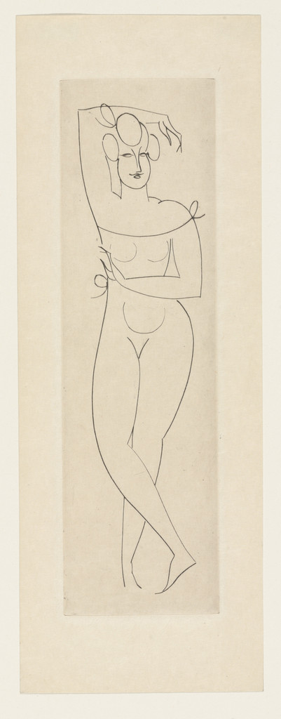 Female Nude, Standing from The Drypoints of Elie Nadelman