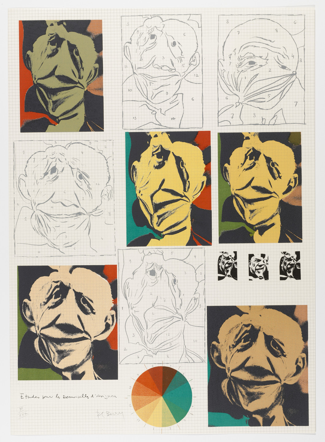 Pol Bury. Studies for Les Demoiselles d&#39;Avignon (Études pour Les Demoiselles d&#39;Avignon) from Homage to Picasso (Hommage à Picasso). 1973
