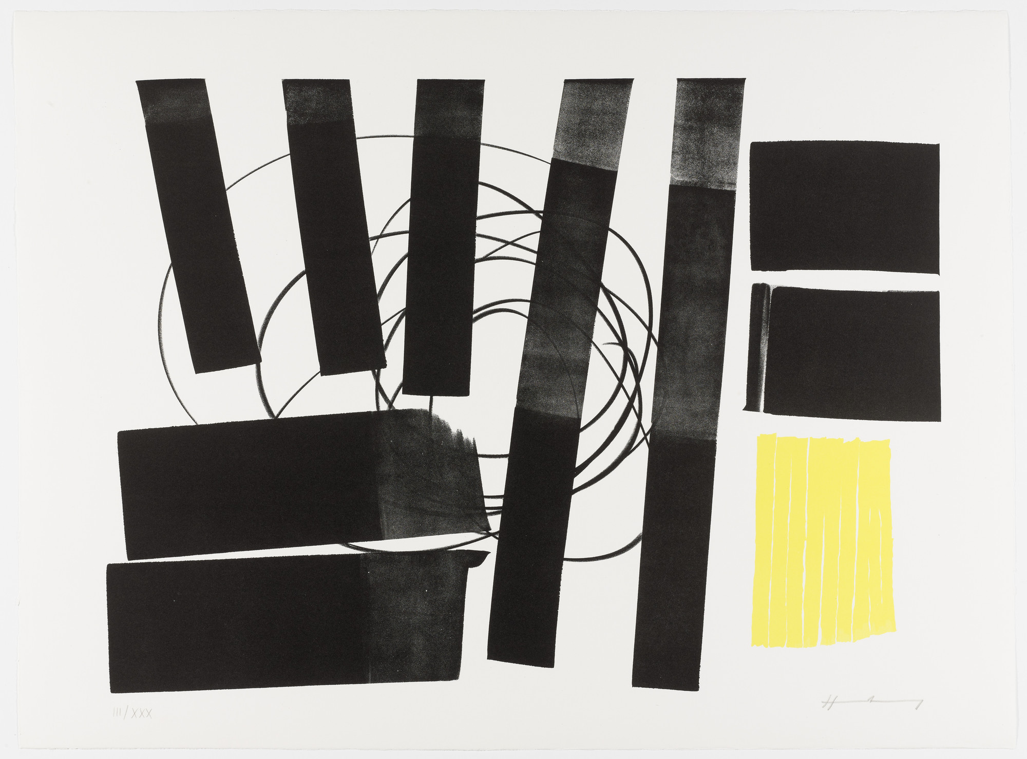 Hans Hartung. L-31-1973 from Homage to Picasso ( Hommage à Picasso )