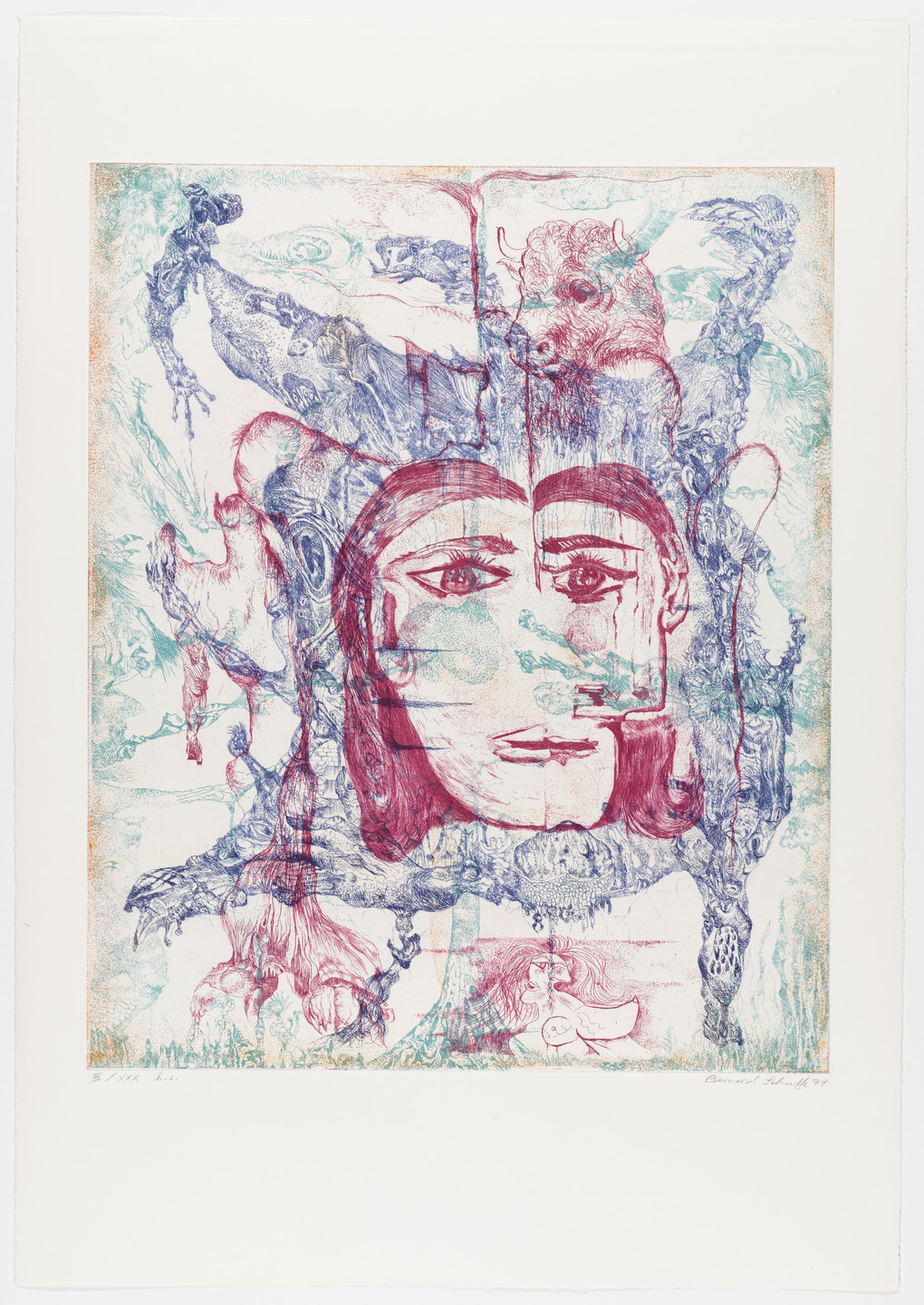 Bernard Schultze. Untitled from Homage to Picasso (Hommage à Picasso). 1974, published 1973