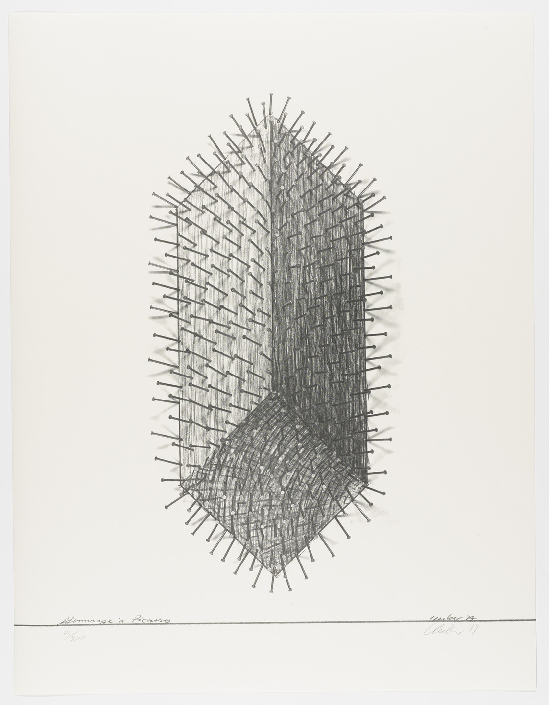 Günther Uecker. Homage to Picasso (Hommage à Picasso) from Homage to Picasso (Hommage à Picasso). 1974, published 1973