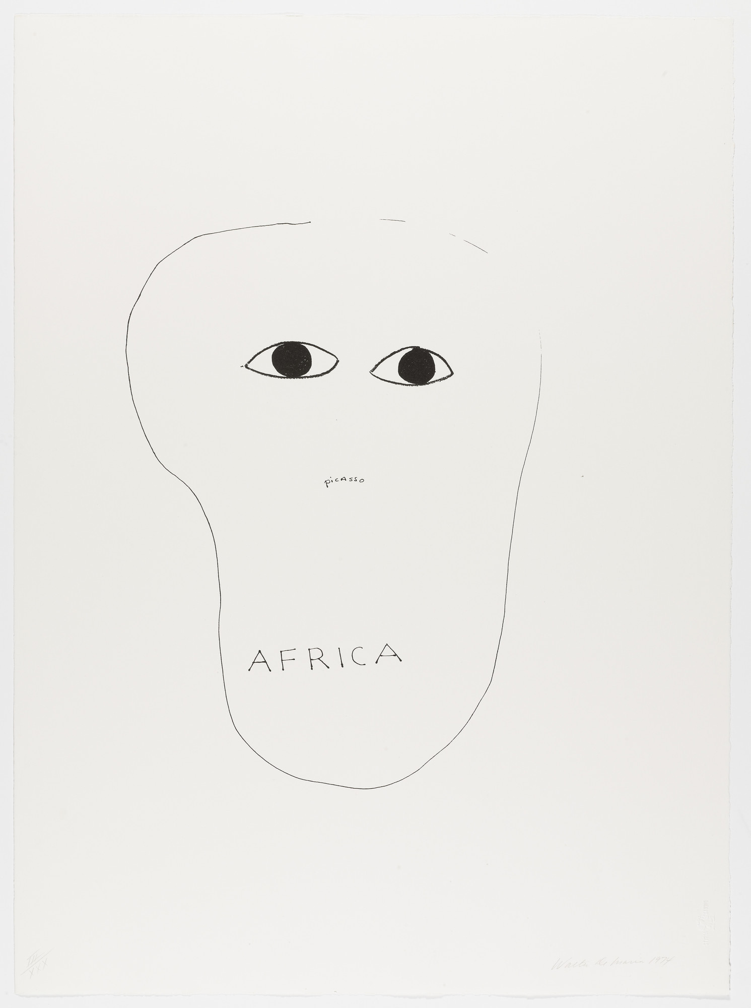 Walter De Maria. Untitled from Homage to Picasso ( Hommage à Picasso )