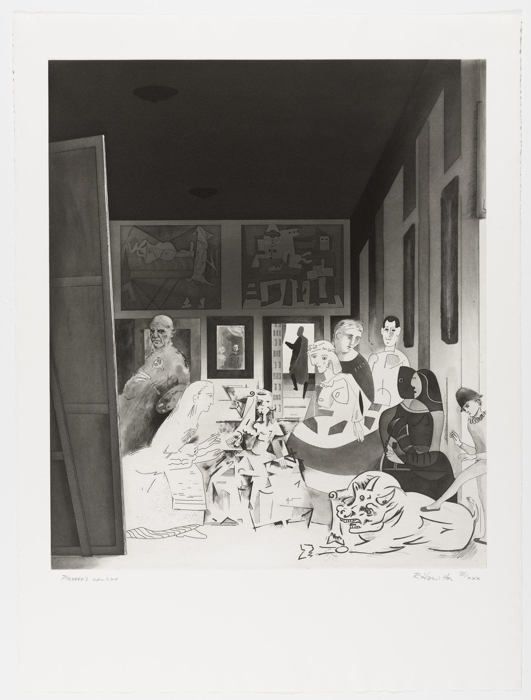 Richard Hamilton. Picasso&#39;s Meninas from Homage to Picasso (Hommage à Picasso). 1973