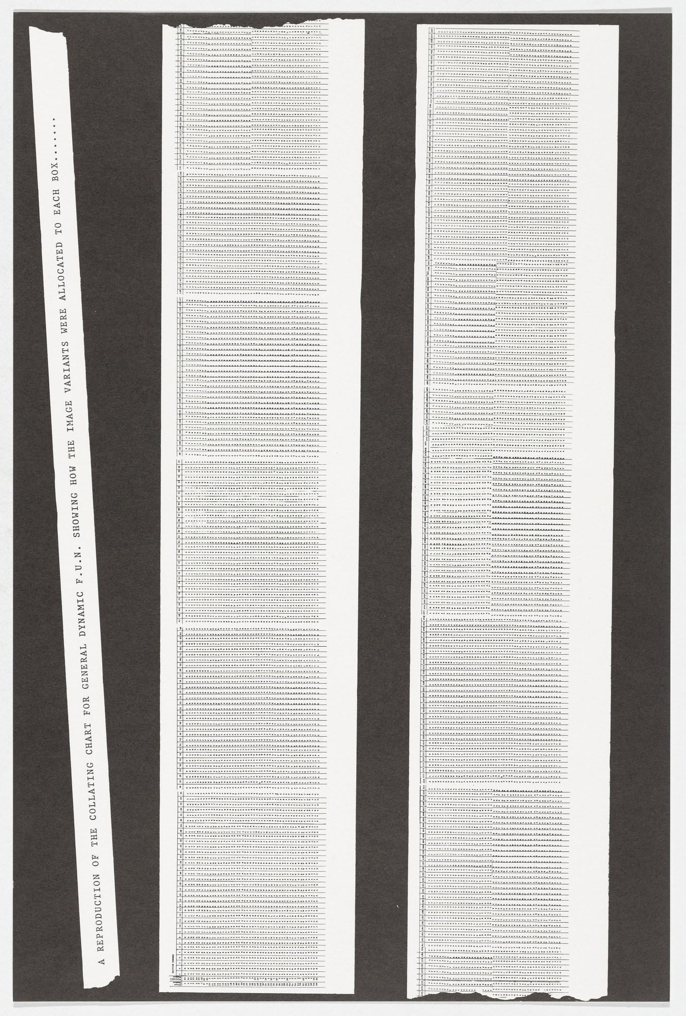 Eduardo Paolozzi. Collating chart accompanying General Dynamic F.U.N.