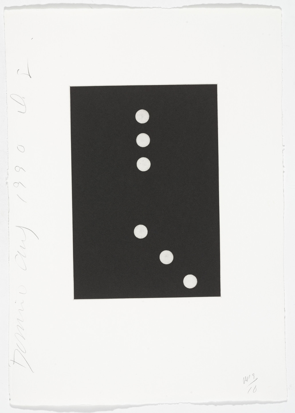 Donald Sultan. Untitled from Dominoes. 1990