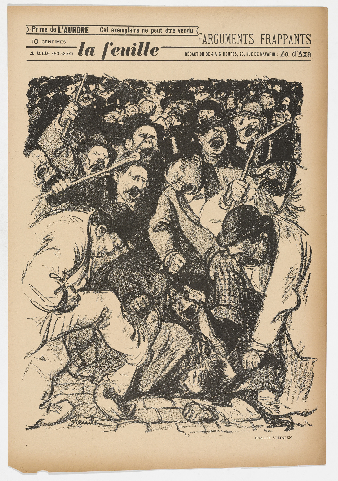 Théophile-Alexandre Steinlen. La Feuille , no. 6