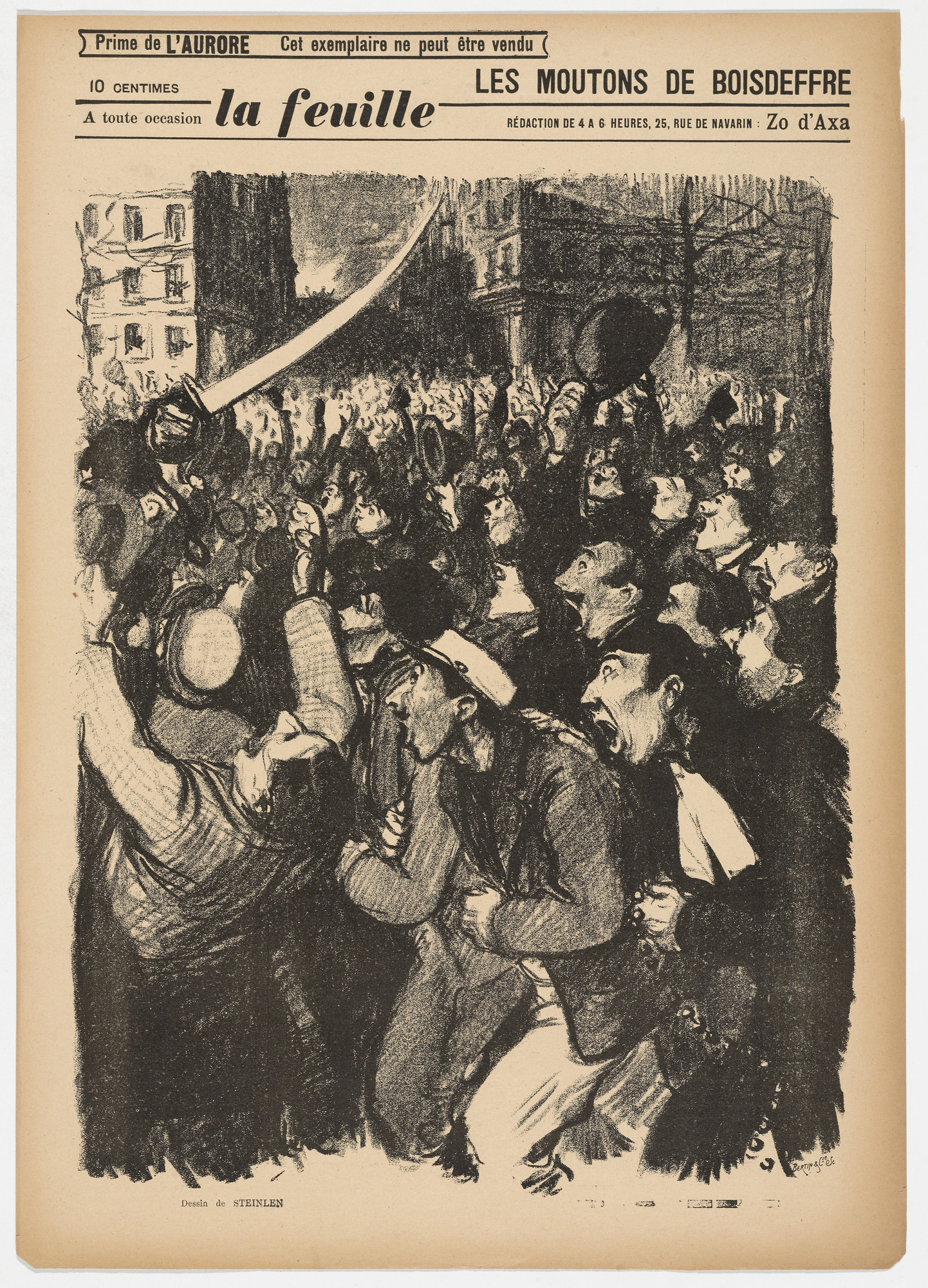 Théophile-Alexandre Steinlen. La Feuille , no. 7