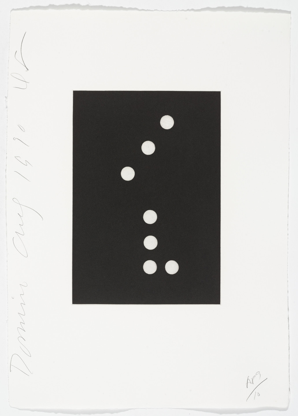 Donald Sultan. Untitled from Dominoes. 1990