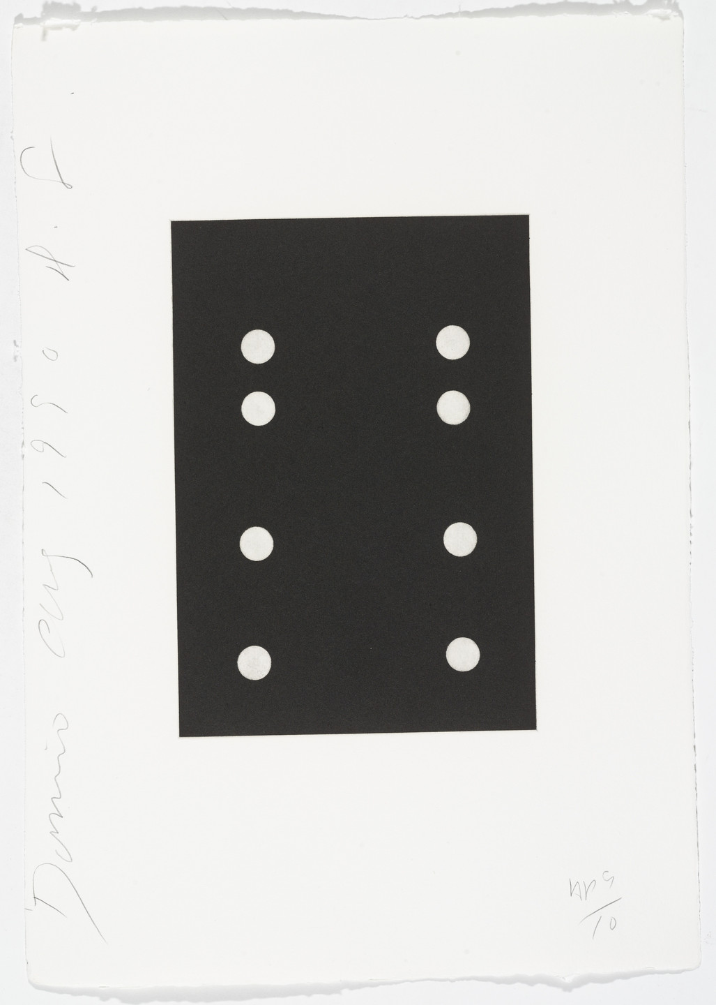 Donald Sultan. Untitled from Dominoes. 1990