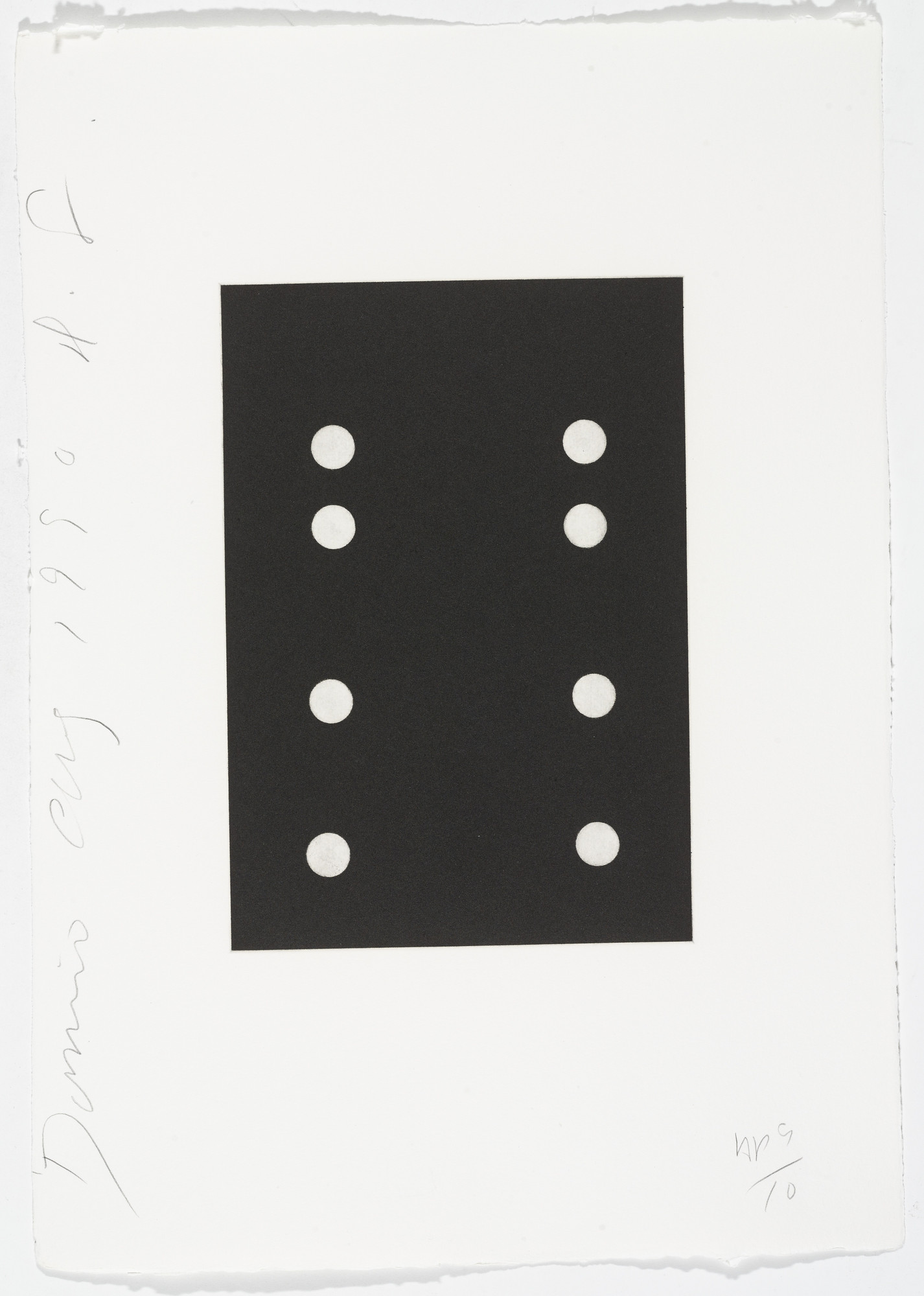 Donald Sultan. Untitled from Dominoes