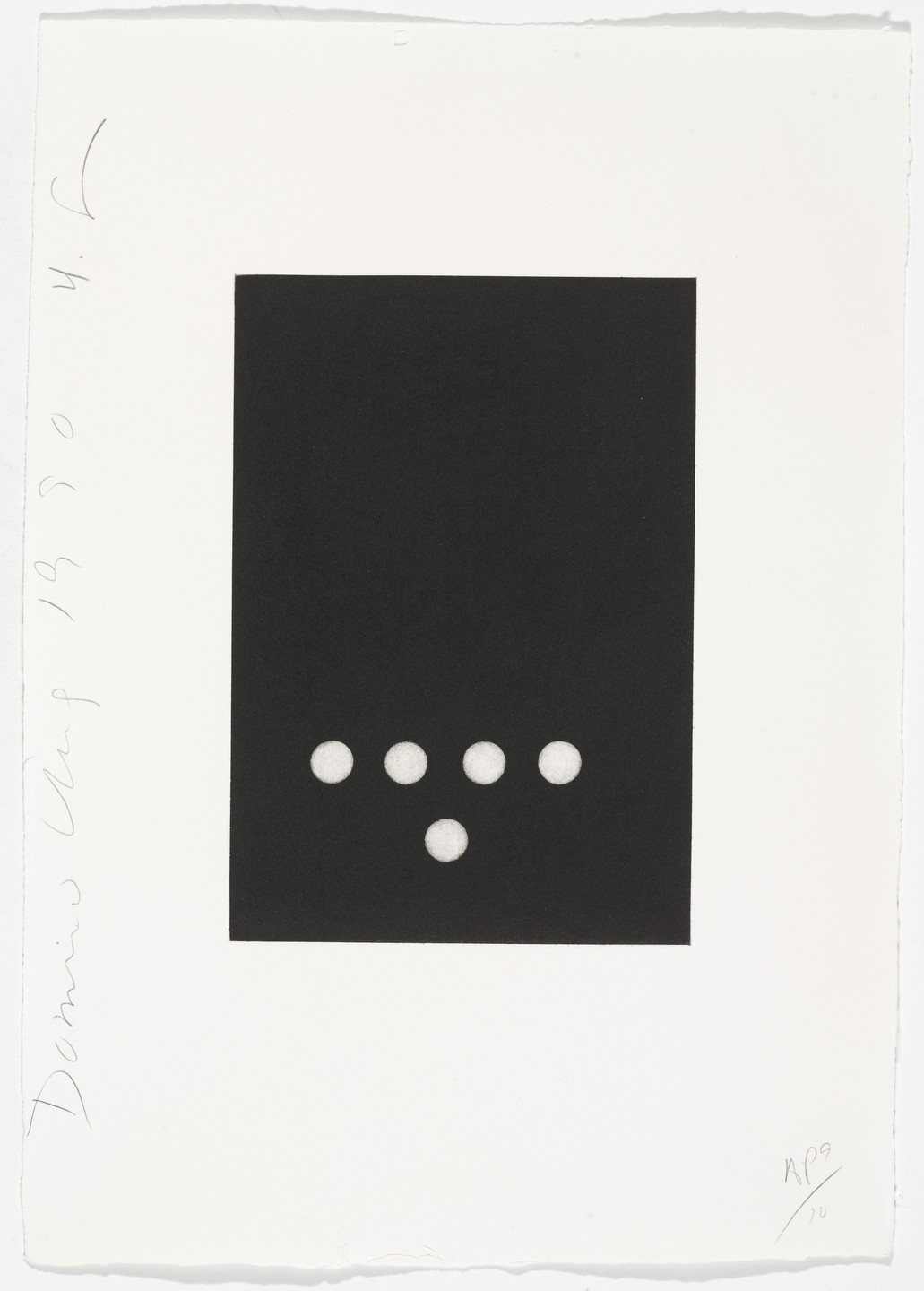 Donald Sultan. Untitled from Dominoes. 1990