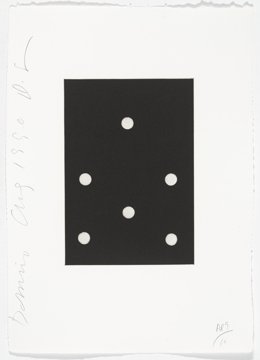Donald Sultan. Untitled from Dominoes. 1990