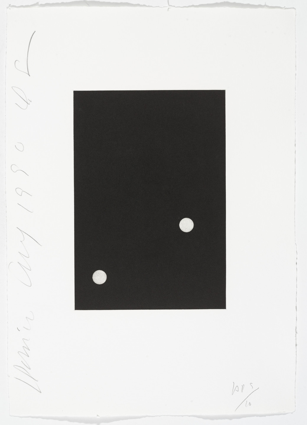 Donald Sultan. Untitled from Dominoes. 1990