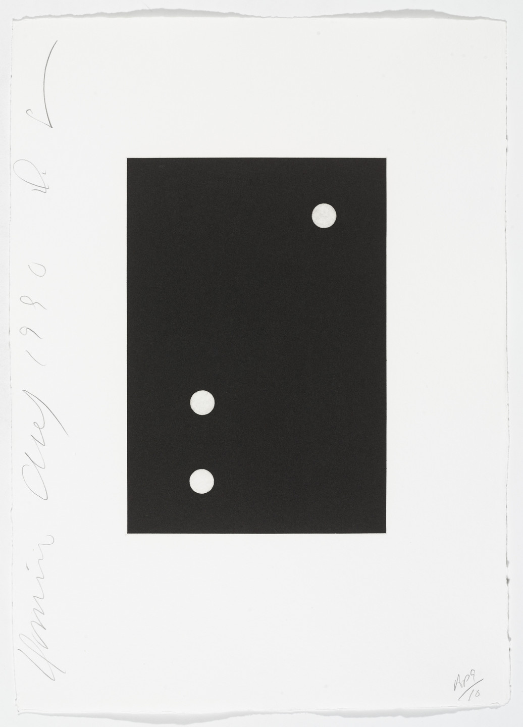 Donald Sultan. Untitled from Dominoes. 1990