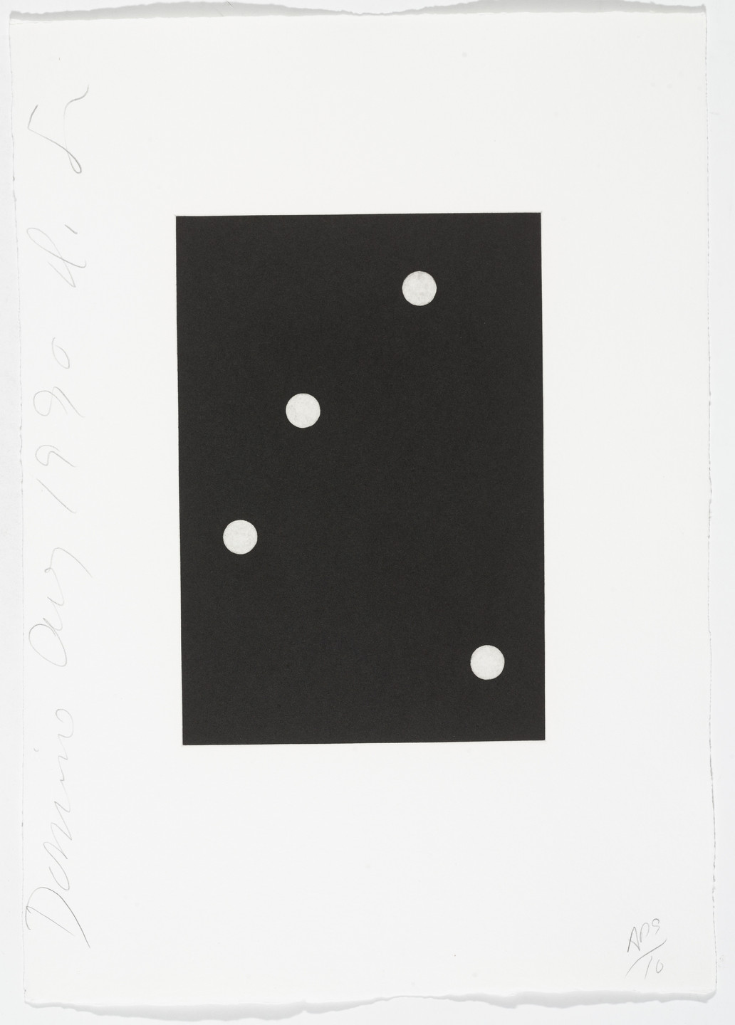 Donald Sultan. Untitled from Dominoes. 1990