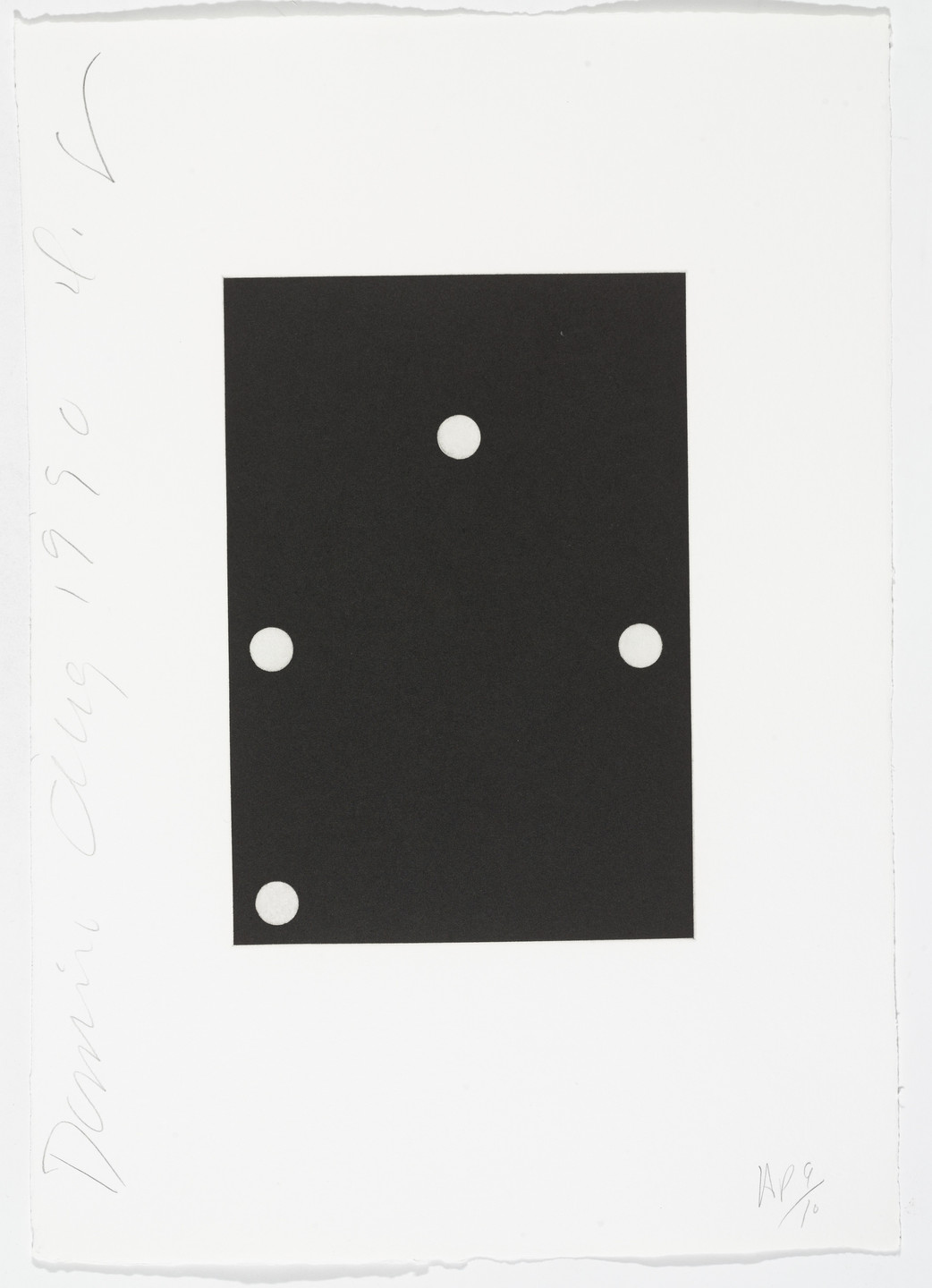 Donald Sultan. Untitled from Dominoes. 1990
