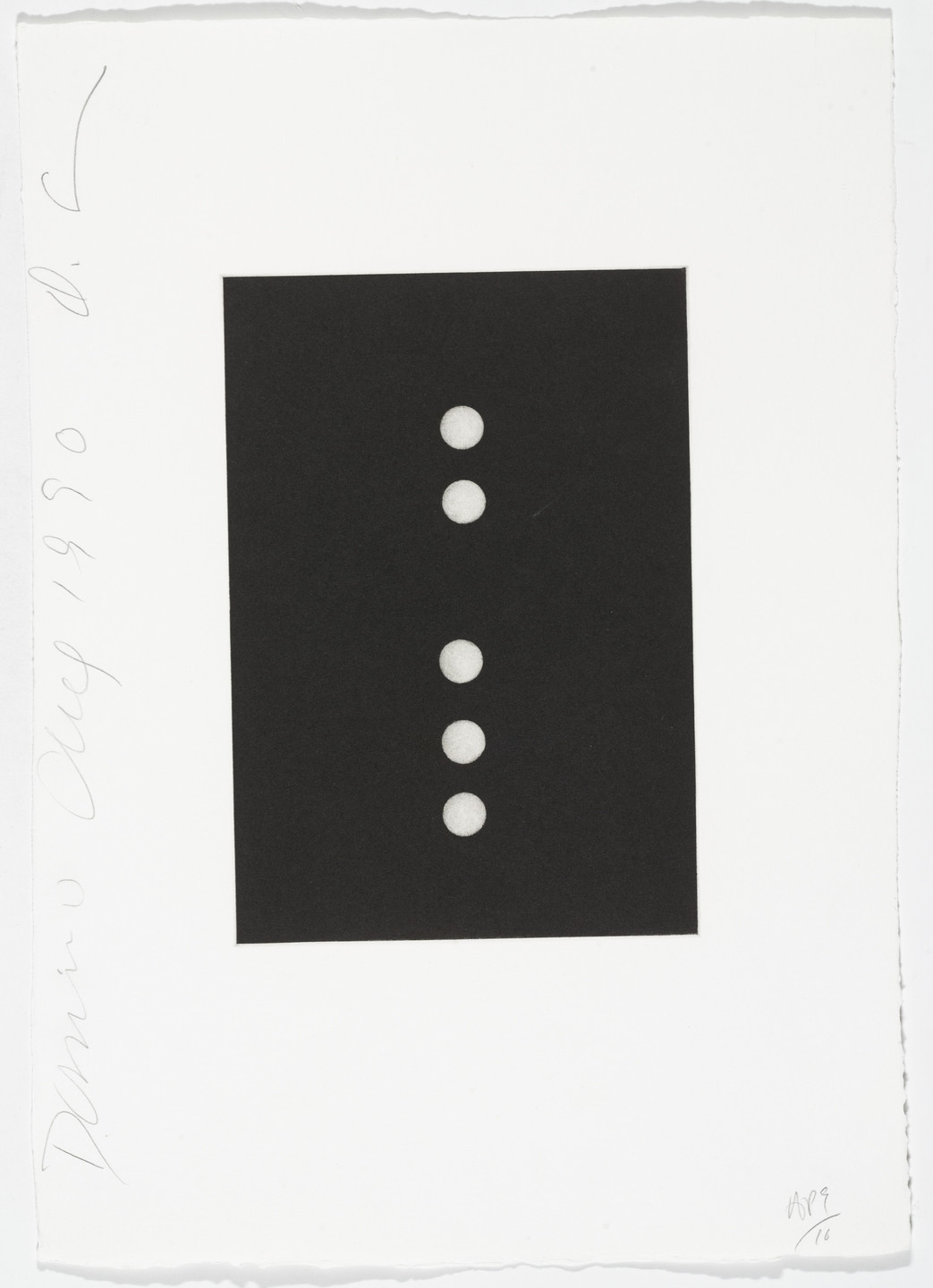 Donald Sultan. Untitled from Dominoes. 1990