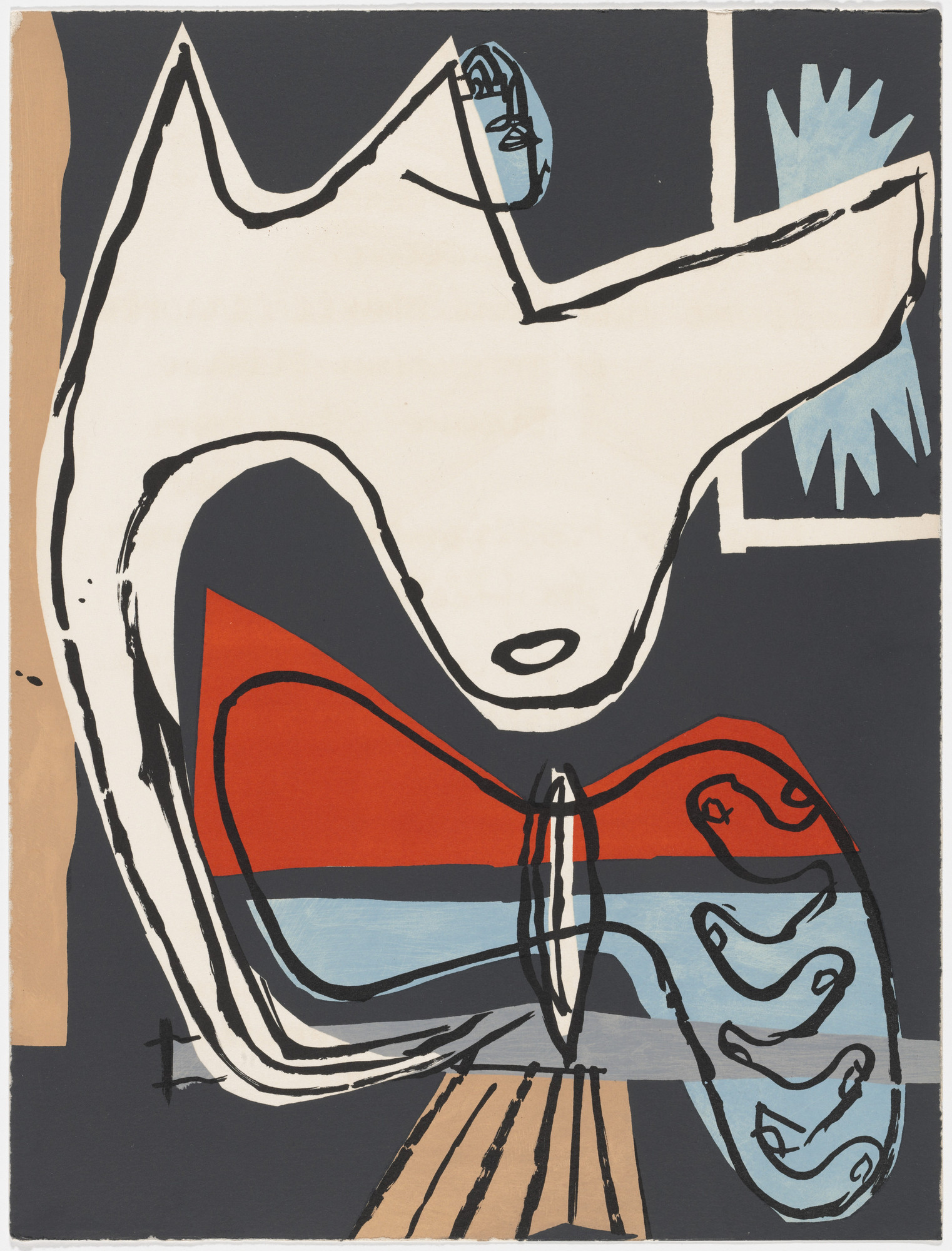 Le Corbusier (Charles-Édouard Jeanneret). Plate (page 131) from Le Poème de l'angle droit ( The Poem of the Right Angle )