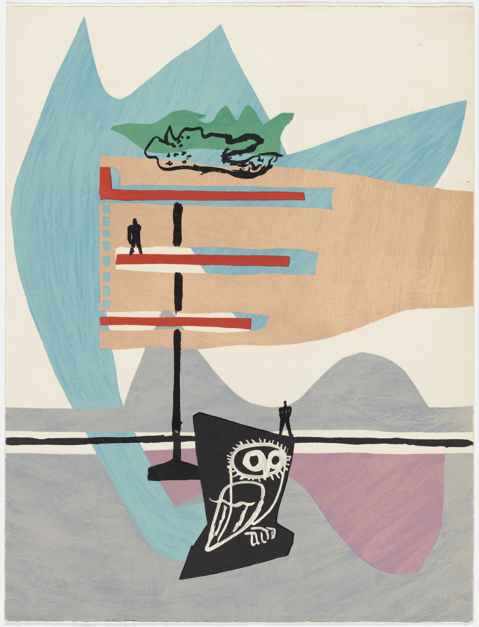 Le Corbusier (Charles-Édouard Jeanneret). Plate (page 61) from Le Poème de l'angle droit ( The Poem of the Right Angle )