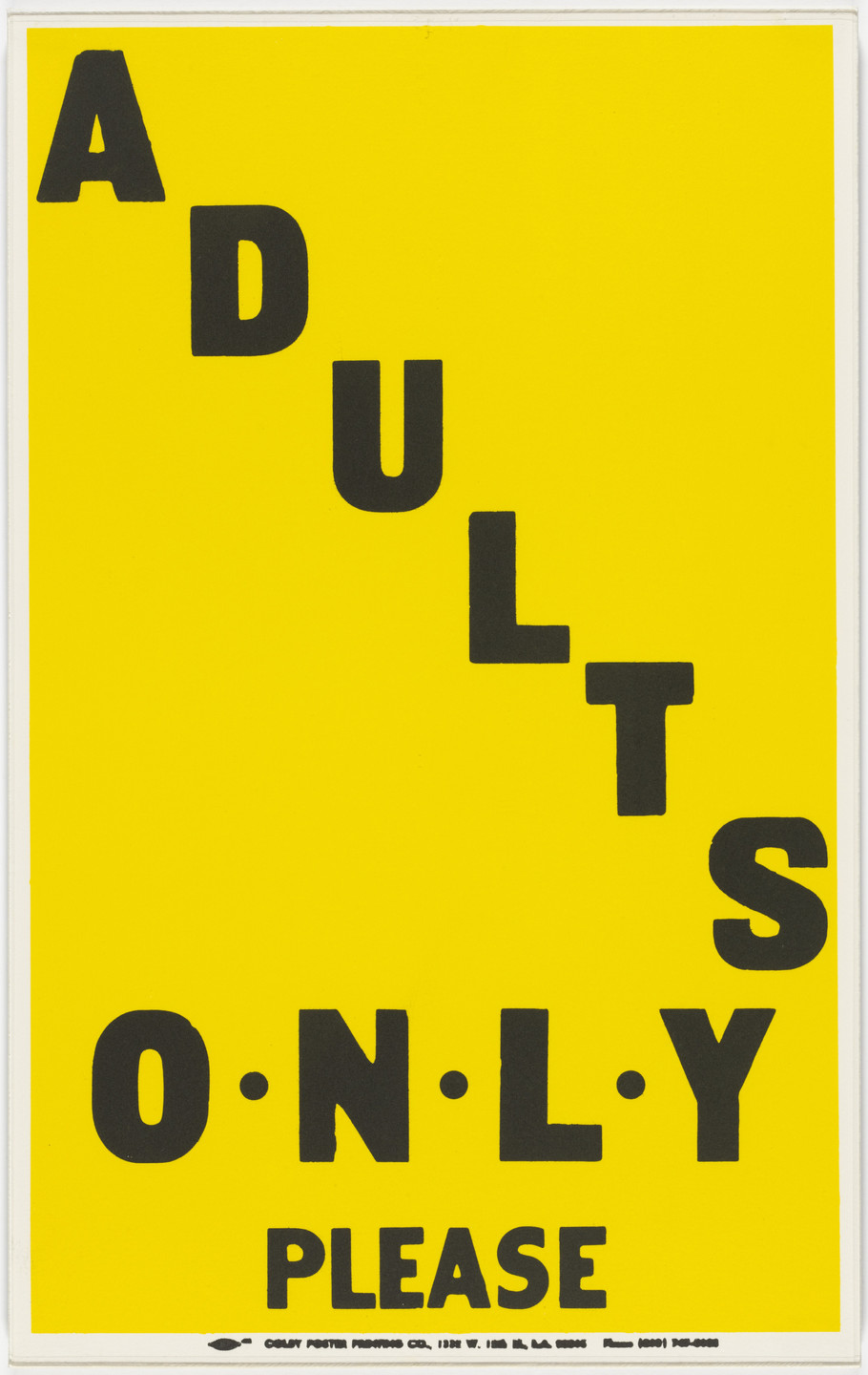 Allen Ruppersberg. Adults Only from Preview. 1988