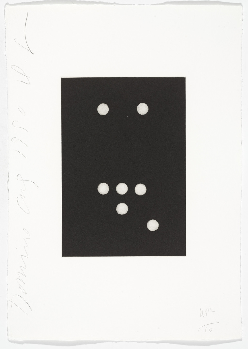 Donald Sultan. Untitled from Dominoes. 1990
