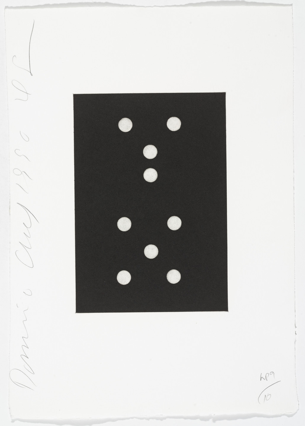 Donald Sultan. Untitled from Dominoes. 1990