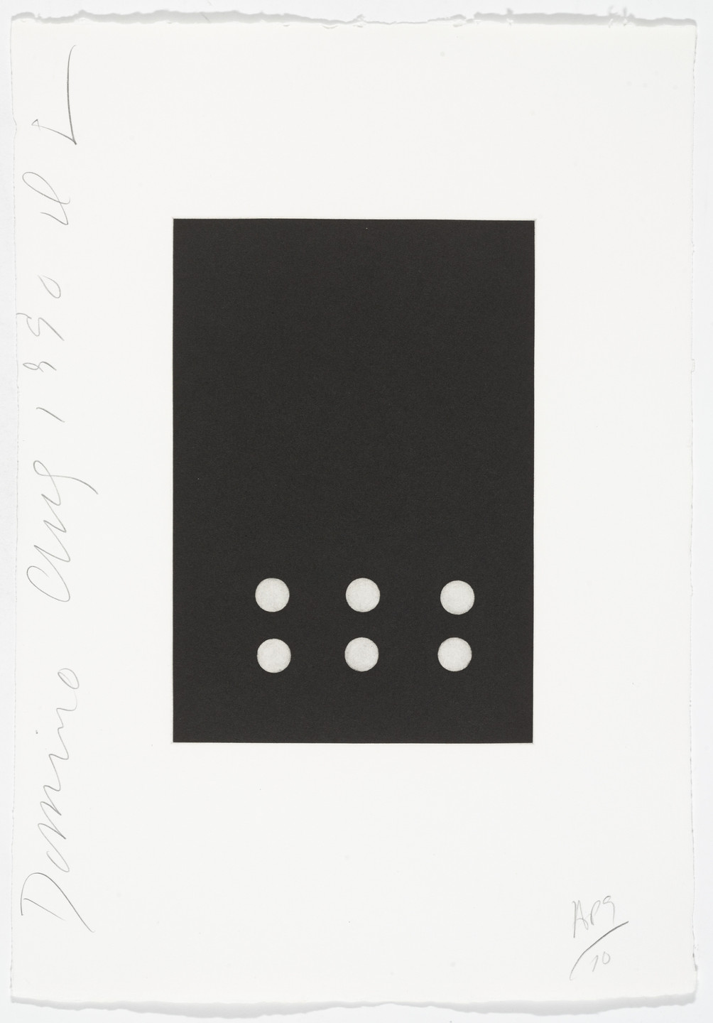 Donald Sultan. Untitled from Dominoes. 1990