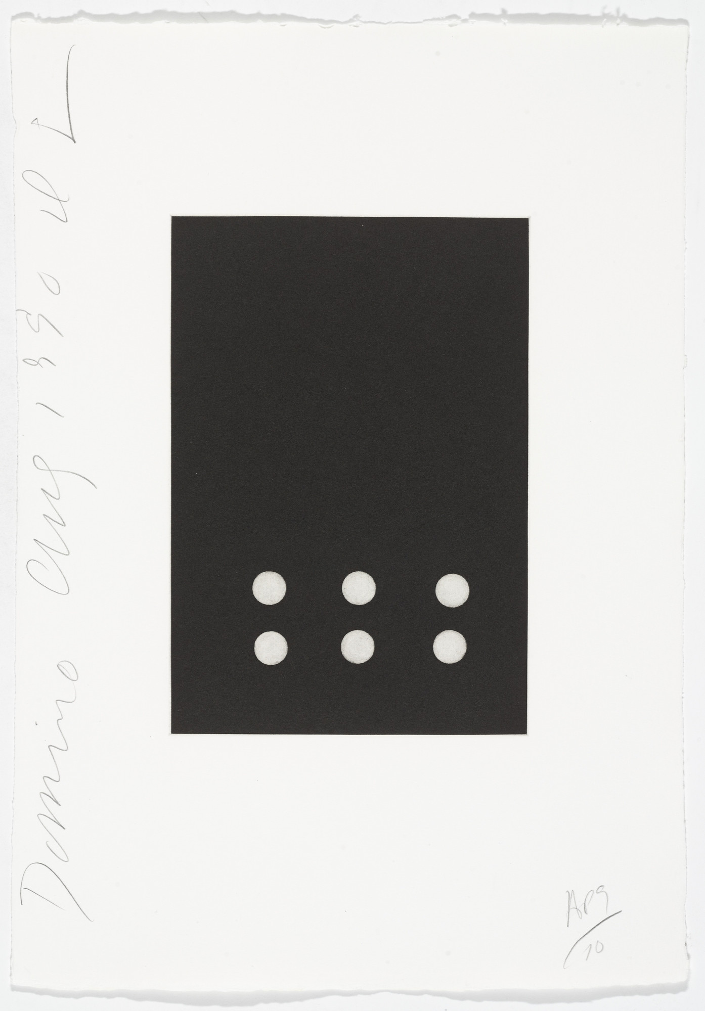 Donald Sultan. Untitled from Dominoes