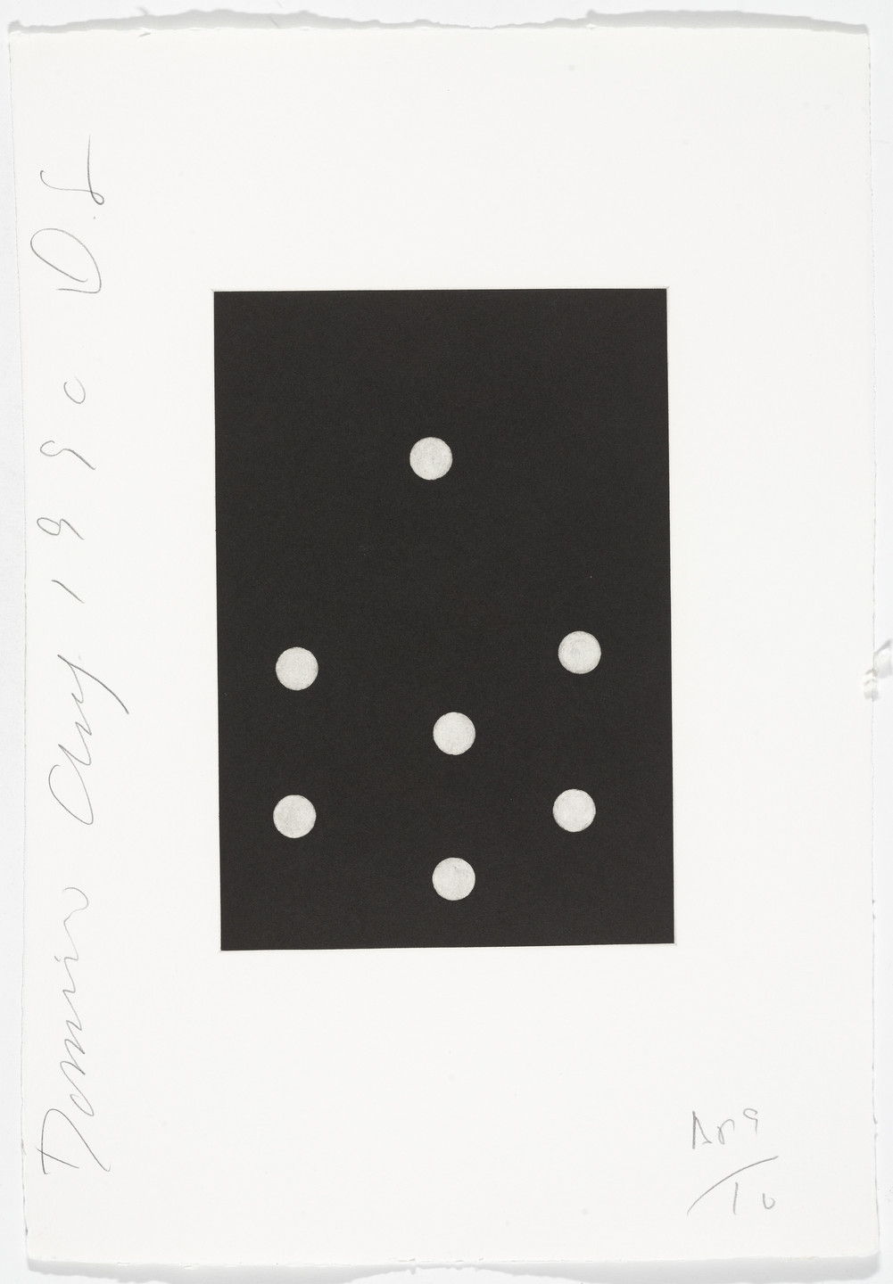 Donald Sultan. Untitled from Dominoes. 1990