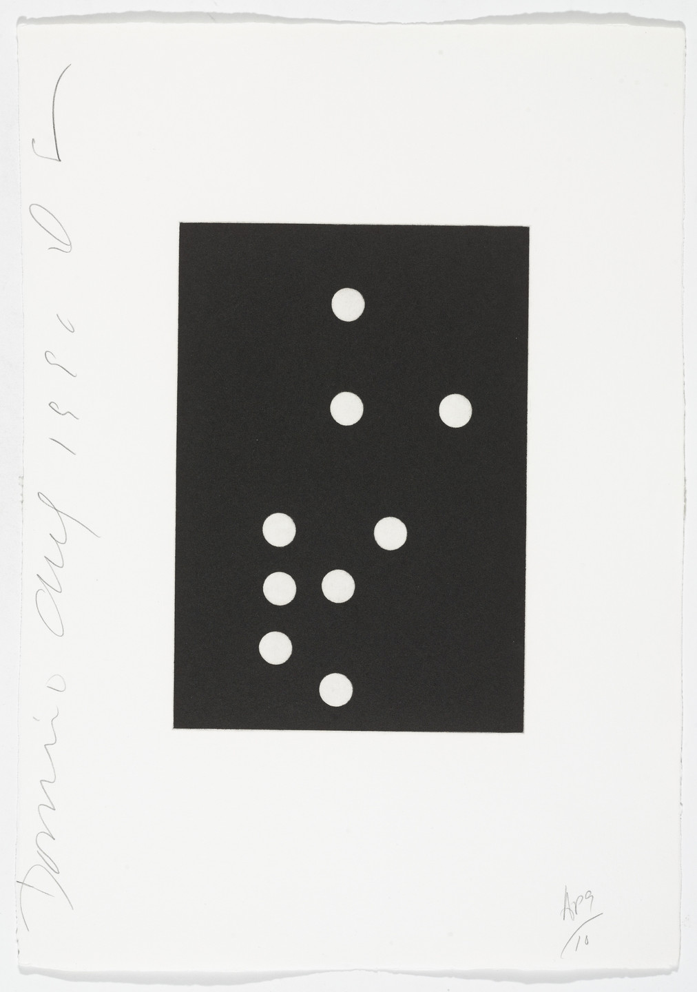 Donald Sultan. Untitled from Dominoes. 1990