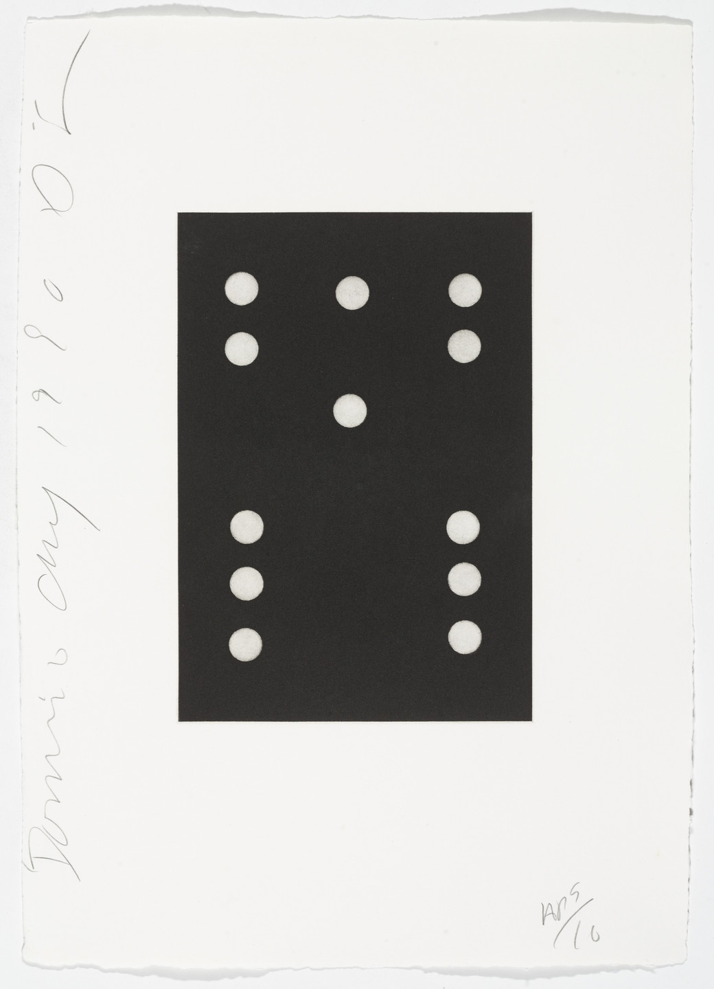 Donald Sultan. Untitled from Dominoes. 1990
