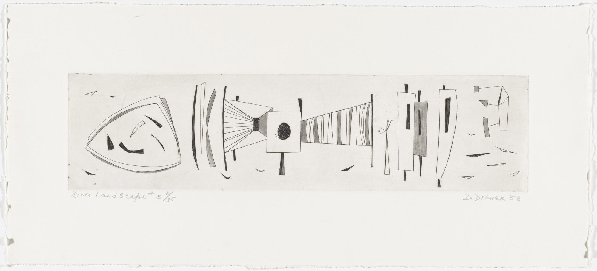 Dorothy Dehner. River Landscape #3. 1953