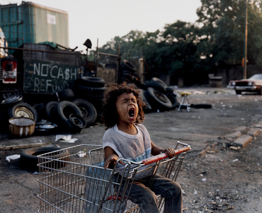 Girl in Shopping Cart, Pilsen, Chicago