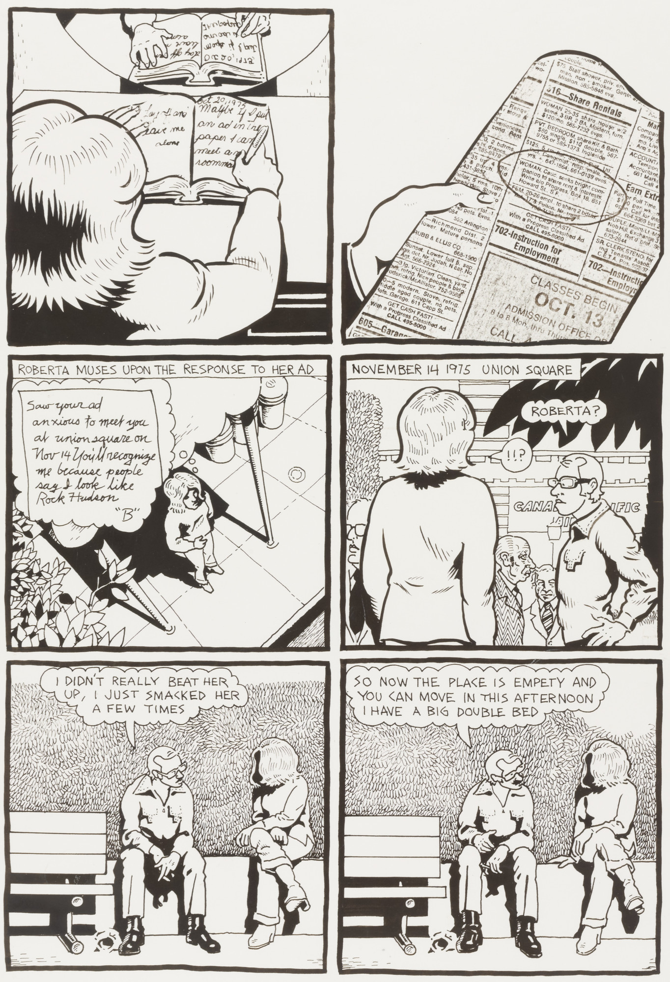 Lynn Hershman Leeson, Spain Rodriguez. November 14,1975--Want Ads (page 2)
