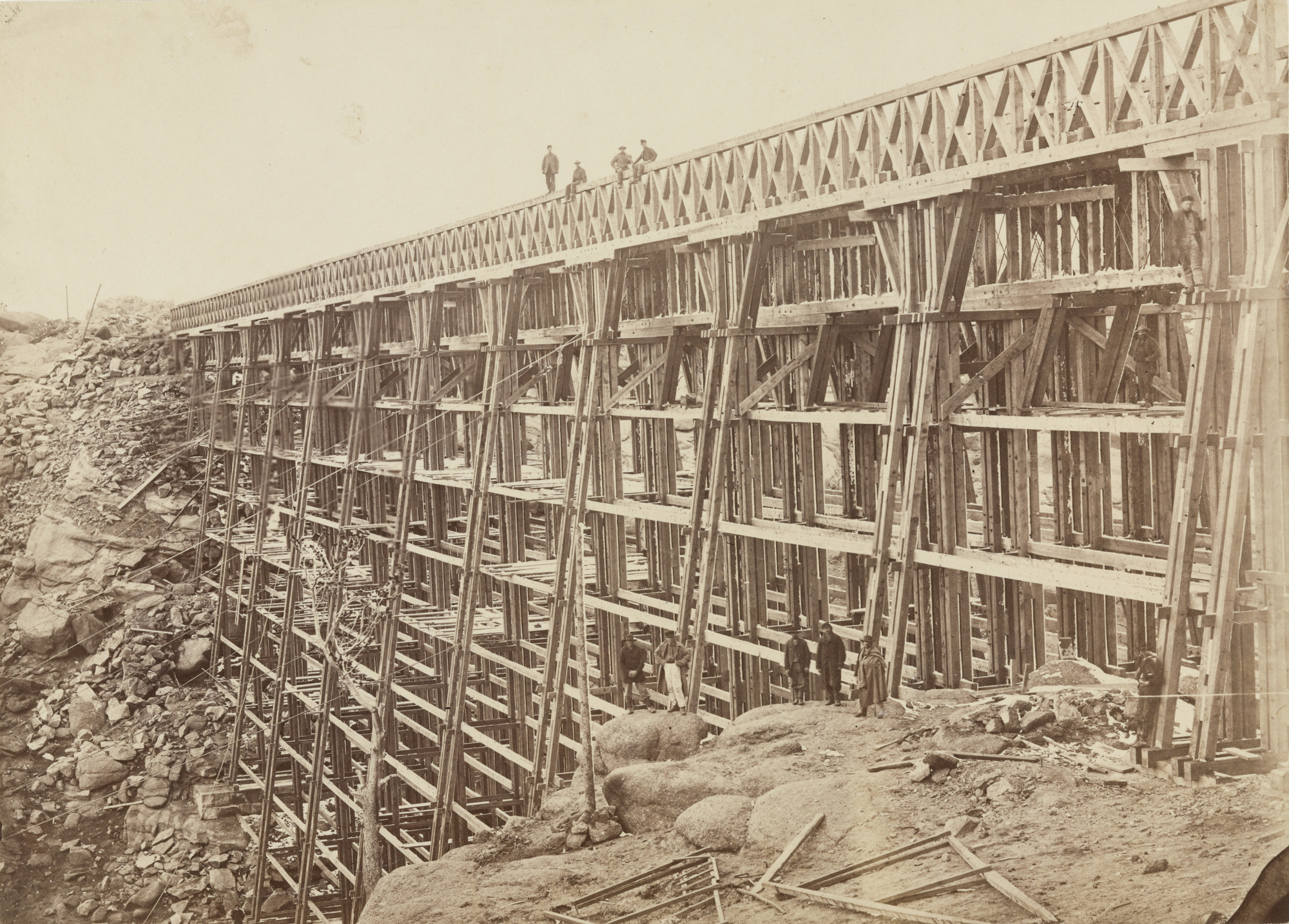 Andrew Joseph Russell. Dale Creek Bridge, From Above. 1867