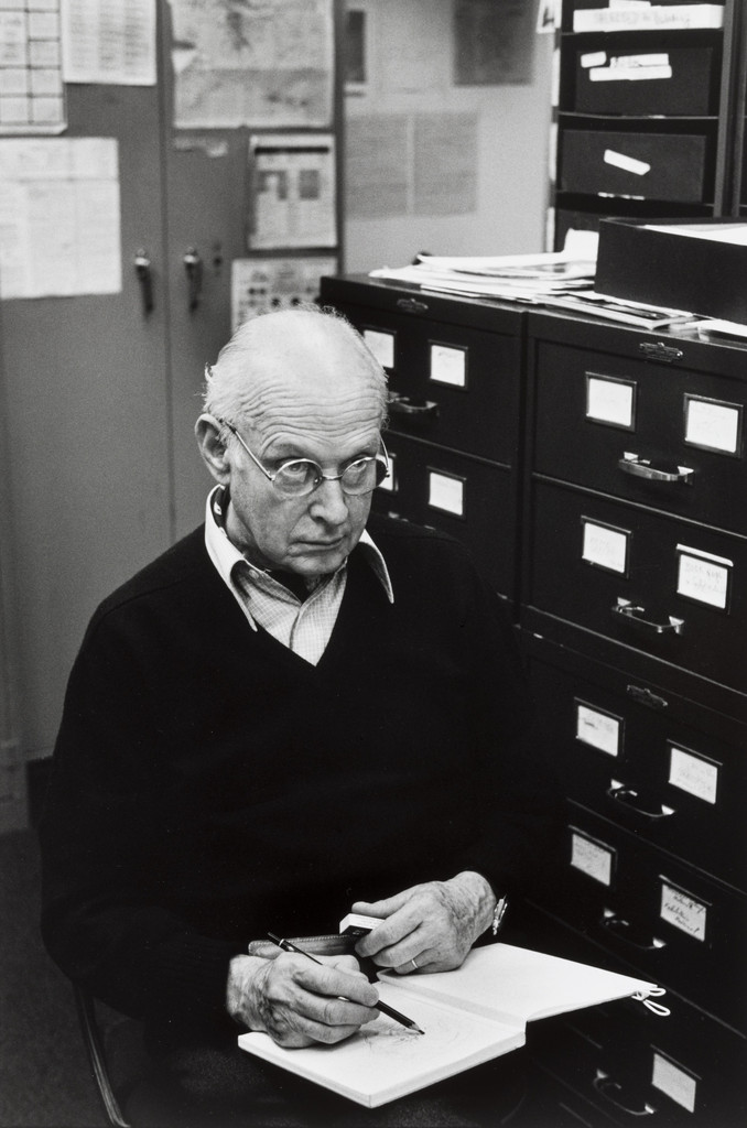 Henri Cartier-Bresson Drawing his Self-Portrait