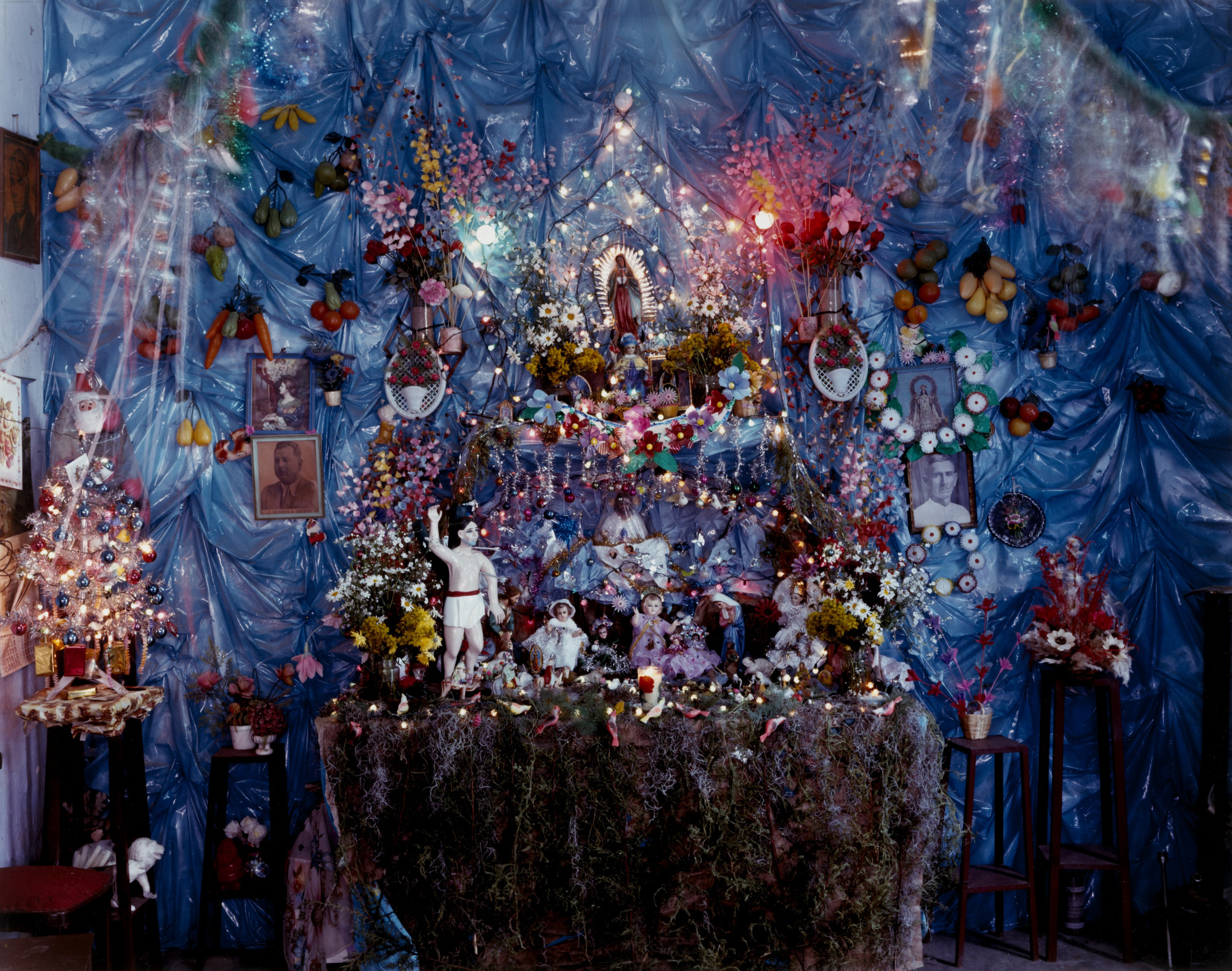 Dana Salvo. Blue Nativity Alter, Chiapas, Mexico, Blue Nativity