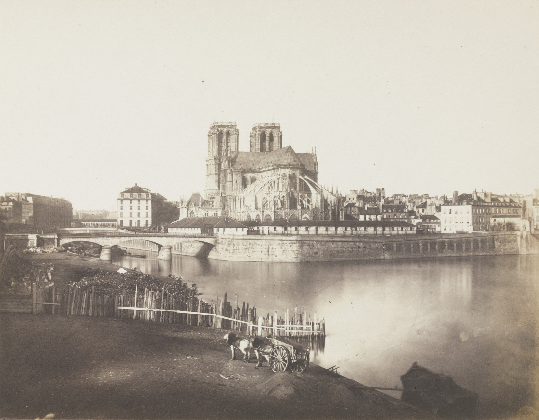 Henri Plaut. View of the Apse of Notre Dame, Paris. 1852