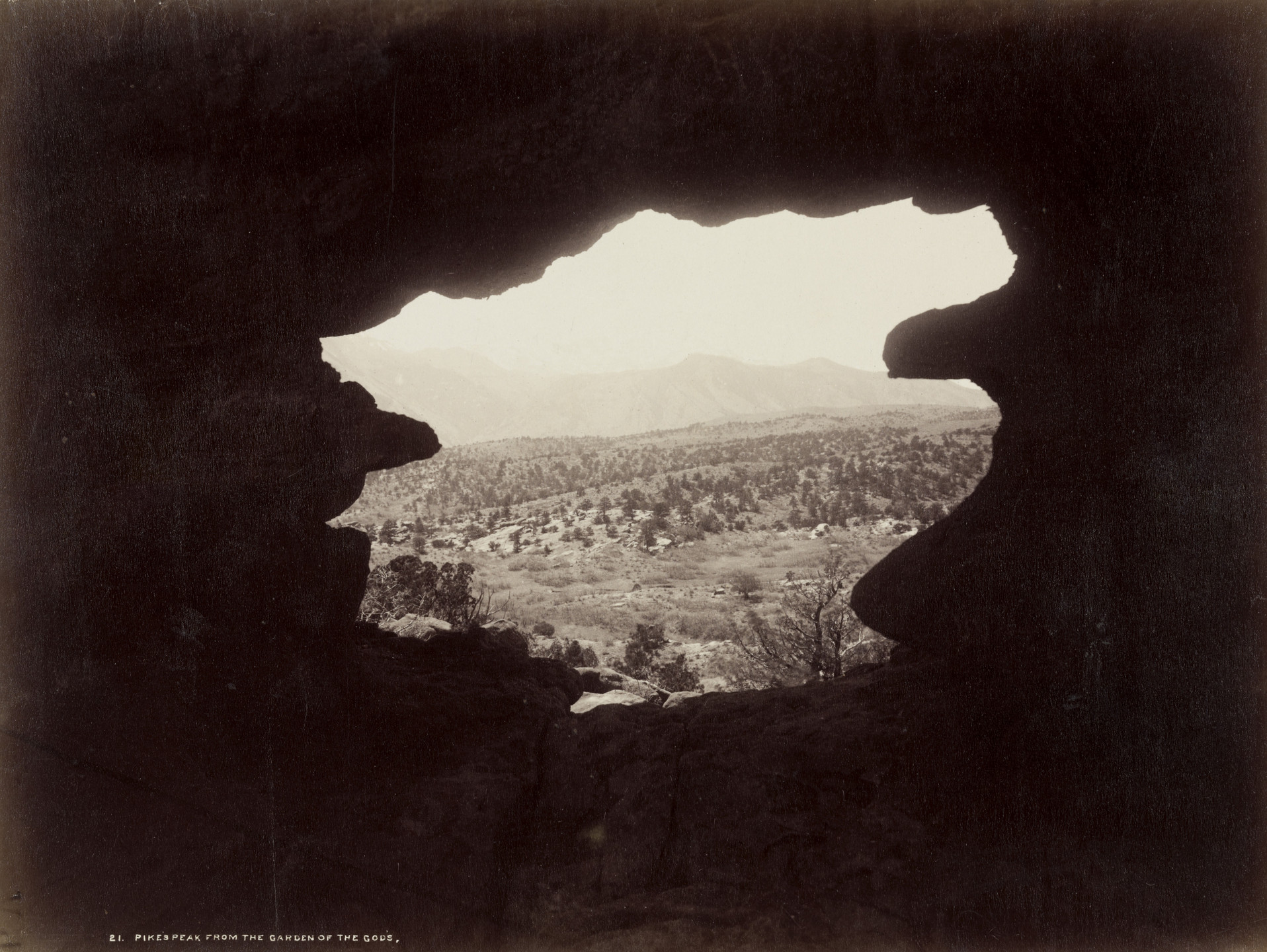 William Henry Jackson. Pikes Peak from the Garden of the Gods, Colorado. 1874