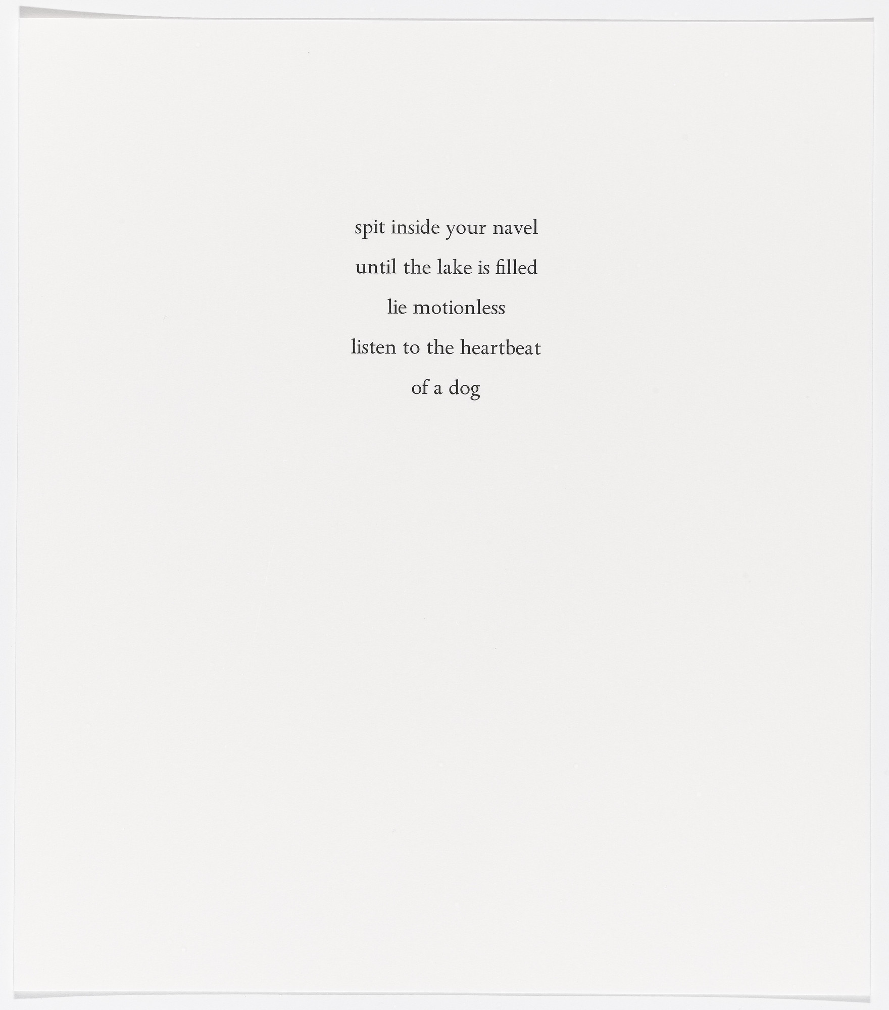 Marina Abramović. Untitled from Spirit Cooking
